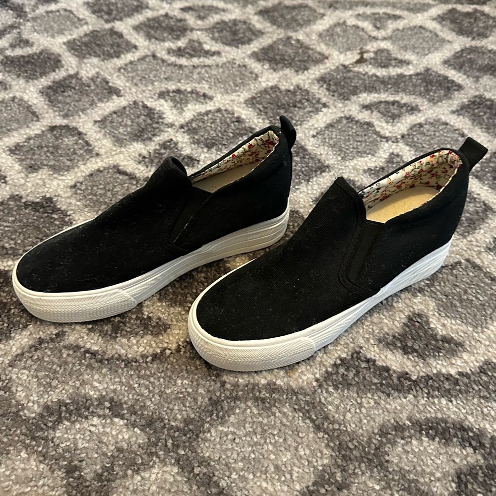 Black and white wedge Sneakers